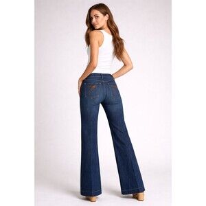 7 For All Mankind Dojo Flare Jeans Dark Wash Size 32x30